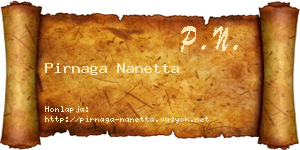 Pirnaga Nanetta névjegykártya